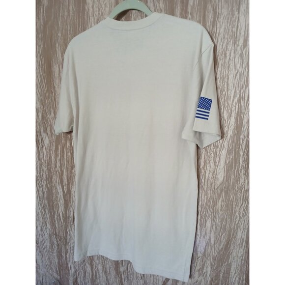 Grunt Style FREEDOM IN BEING BOLD T Shirt Mens L Beige Bald Eagle Graphic - Picture 5 of 10